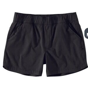 Carhartt Women's Force Relaxed Fit Ripstop  Work Short, Black, Small (4-6)